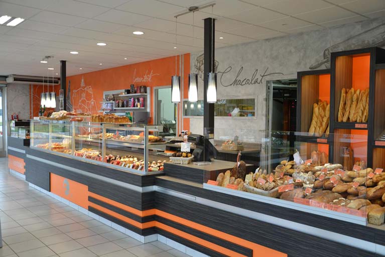 boulangerie et vitrine